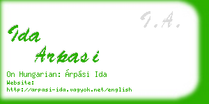 ida arpasi business card