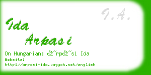 ida arpasi business card